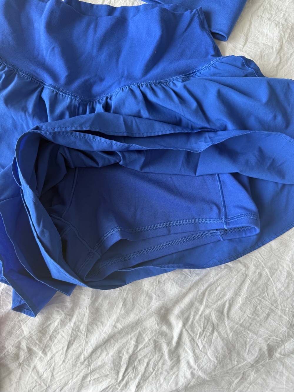 AERIE OFFLINE Matching Set Flirty Short Skirt Bra Tank Set Royal Blue Active M/L - Picture 5 of 6
